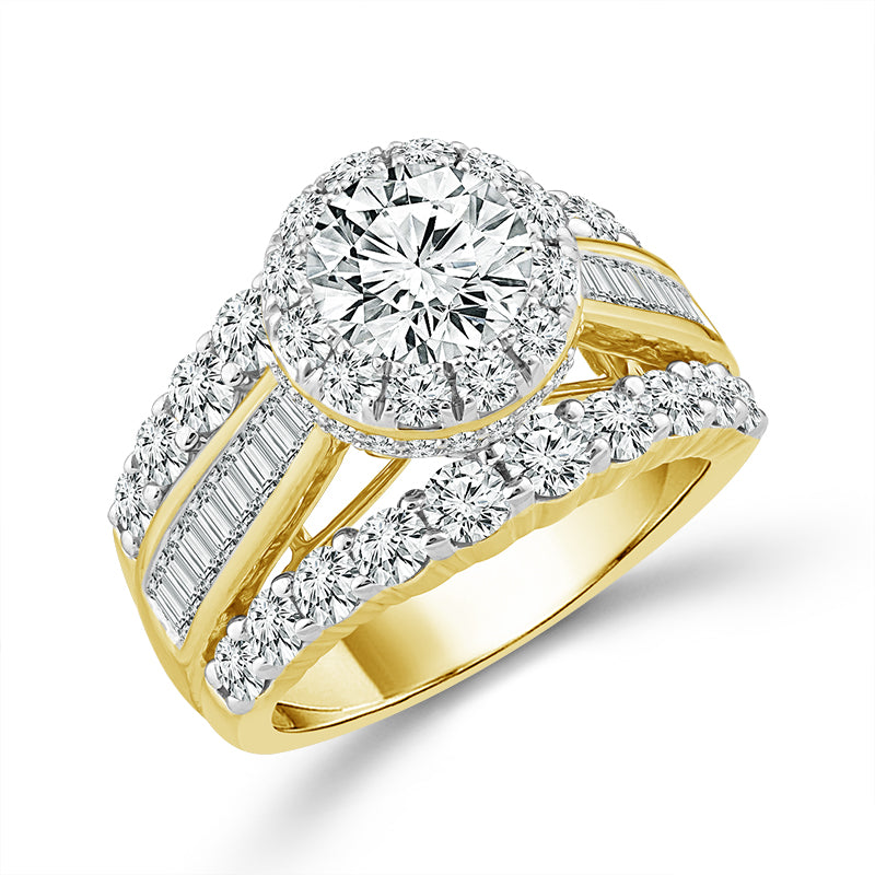 Diamond Engagement Ring 4 ct tw 14k White Gold