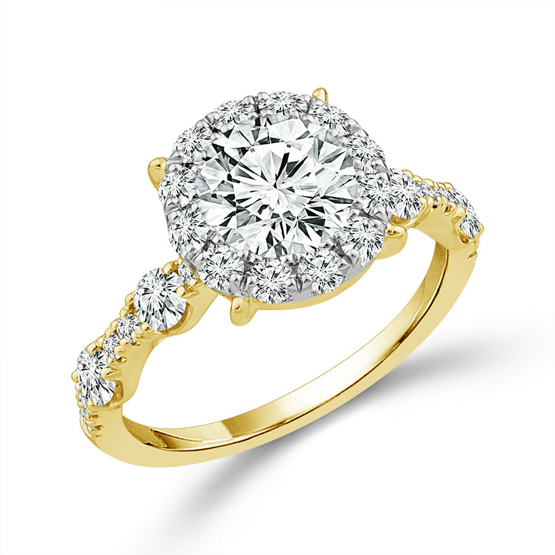 Diamond Engagement Ring 2 1/2 ct tw 14k White Gold