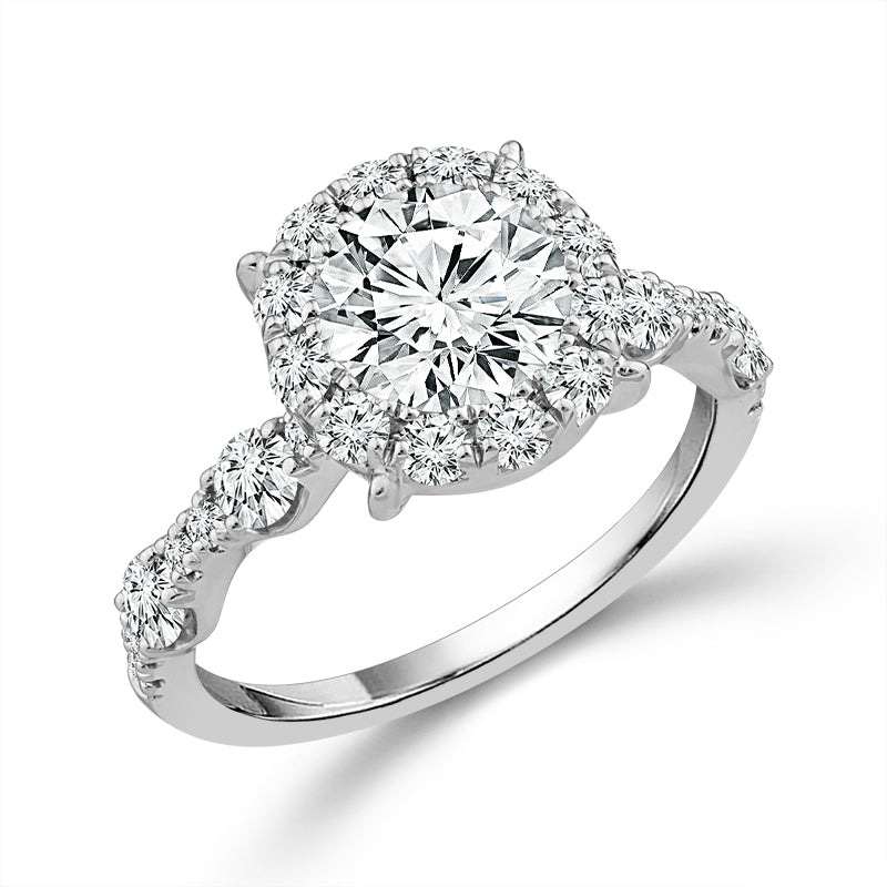 Diamond Engagement Ring 2 1/2 ct tw 14k White Gold