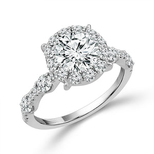 Diamond Engagement Ring 2 1/2 ct tw 14k White Gold