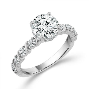 Diamond Engagement Ring 0.50 ct tw Center Round 14k Yellow Gold