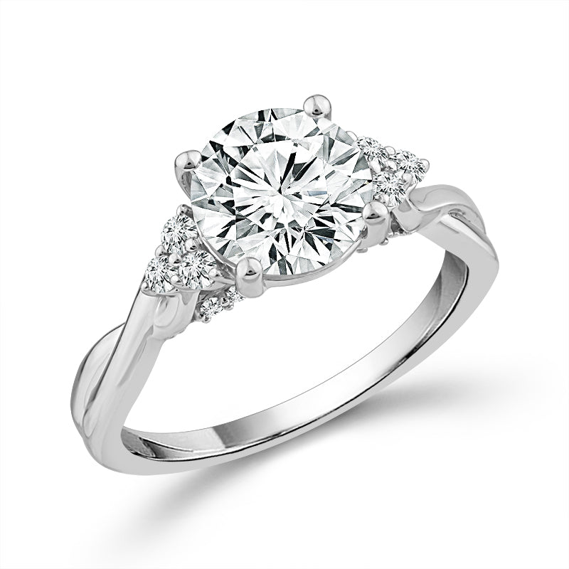 Diamond Engagement Ring 0.25 ct tw Center Round 14k Yellow Gold