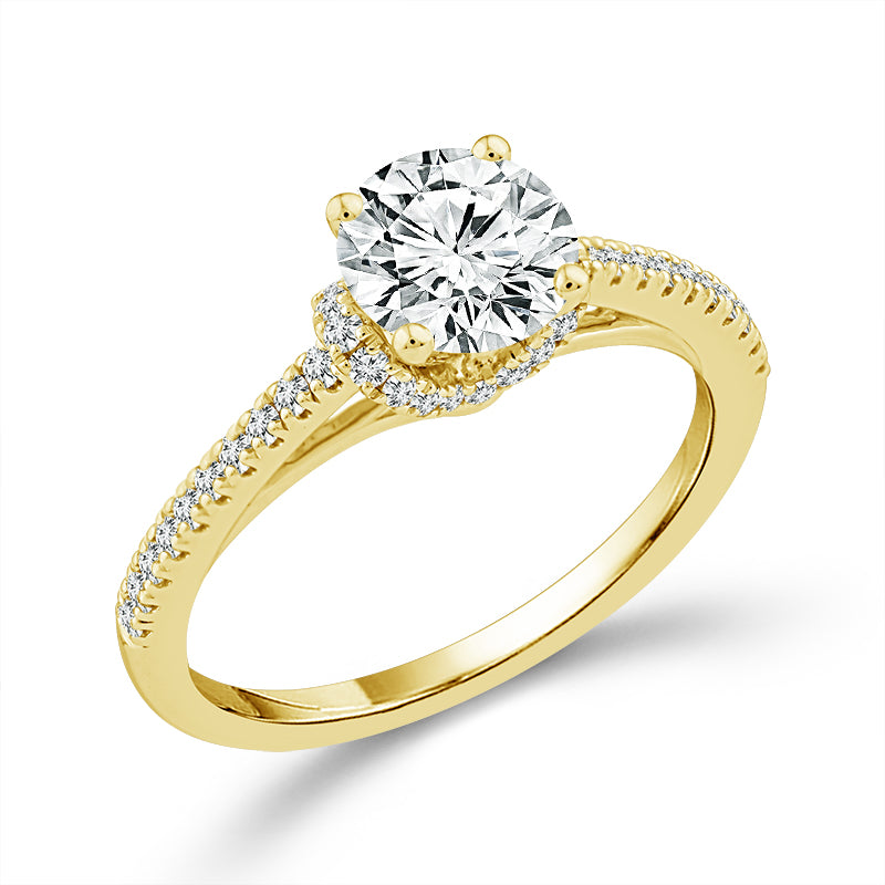 Diamond Engagement Ring 0.40 ct tw Center Round 14k White Gold