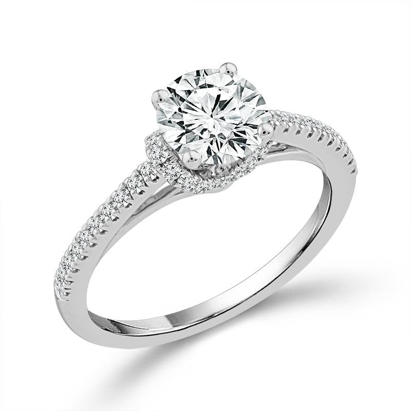 Diamond Engagement Ring 0.40 ct tw Center Round 14k White Gold
