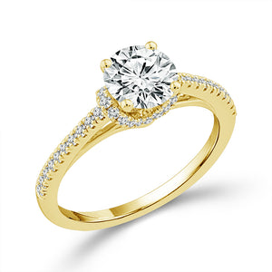 Diamond Engagement Ring 0.40 ct tw Center Round 14k White Gold