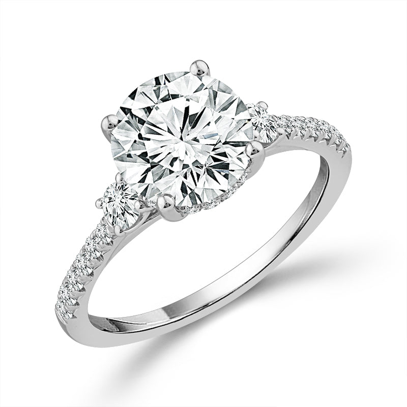 Diamond Engagement Ring 0.40 ct tw Center Round 14k White Gold