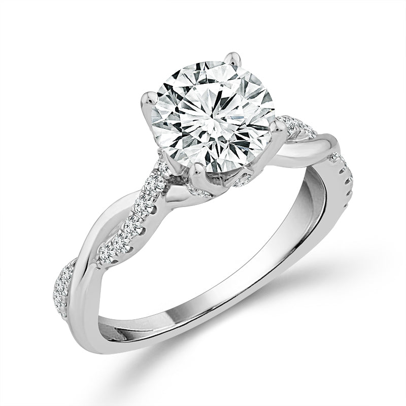 Diamond Engagement Ring 0.25 ct tw Center Round 14k Yellow Gold