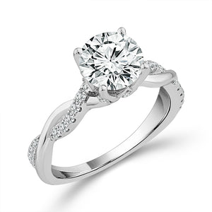 Diamond Engagement Ring 0.25 ct tw Center Round 14k Yellow Gold