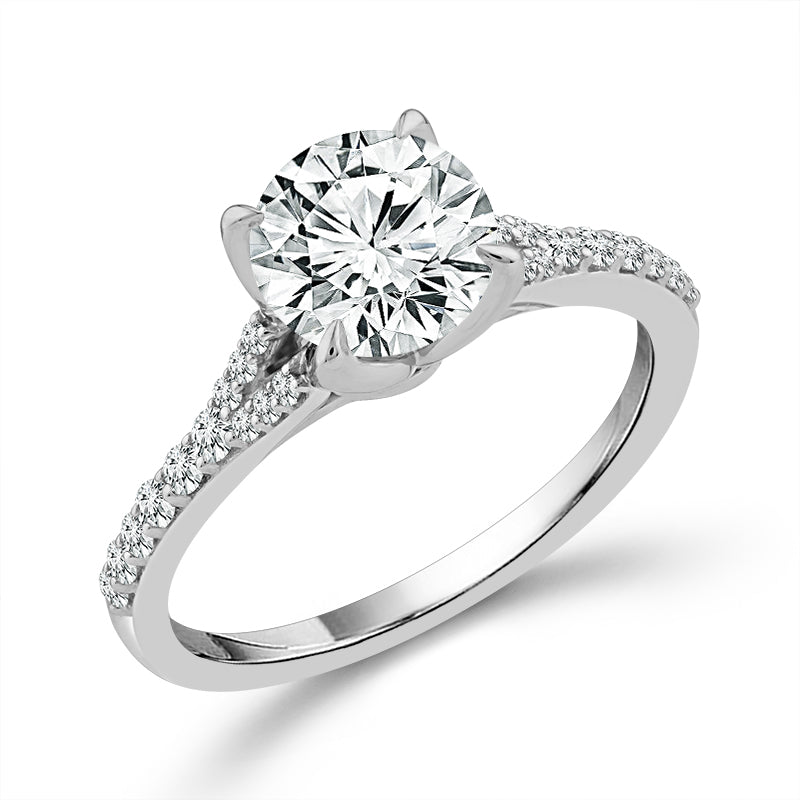 Diamond Engagement Ring 0.75 ct tw Center Round 14k Yellow Gold