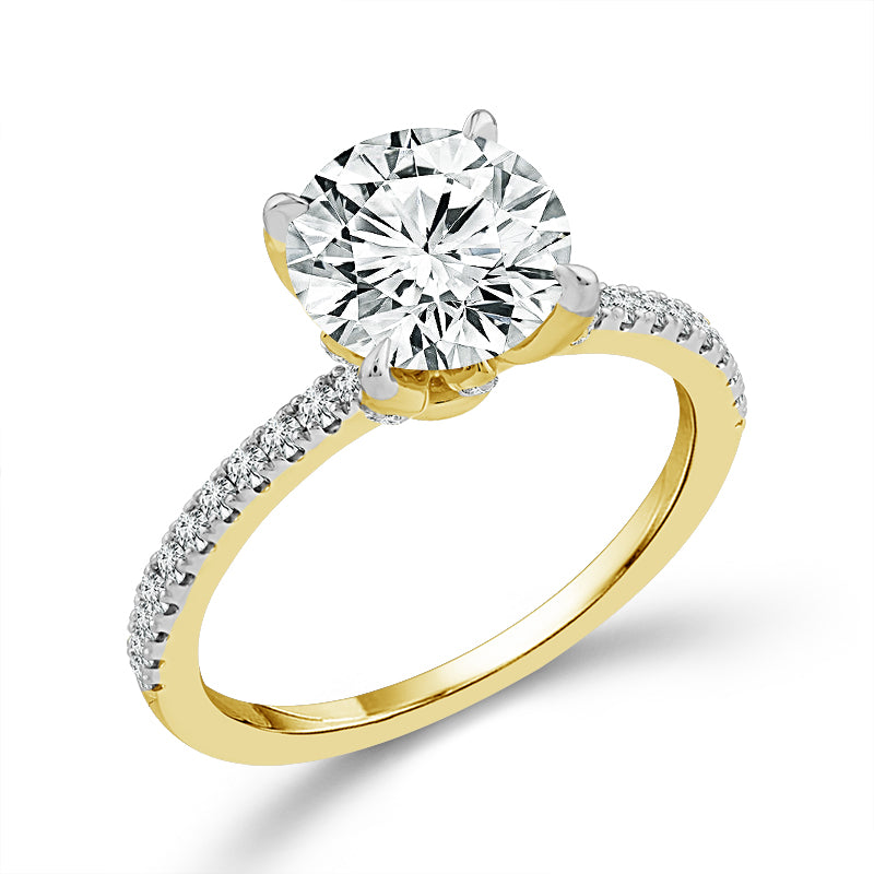 Diamond Engagement Ring 0.33 ct tw Center Round 14k Yellow Gold