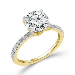 Diamond Engagement Ring 0.33 ct tw Center Round 14k Yellow Gold