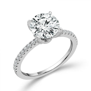 Diamond Engagement Ring 0.33 ct tw Center Round 14k Yellow Gold