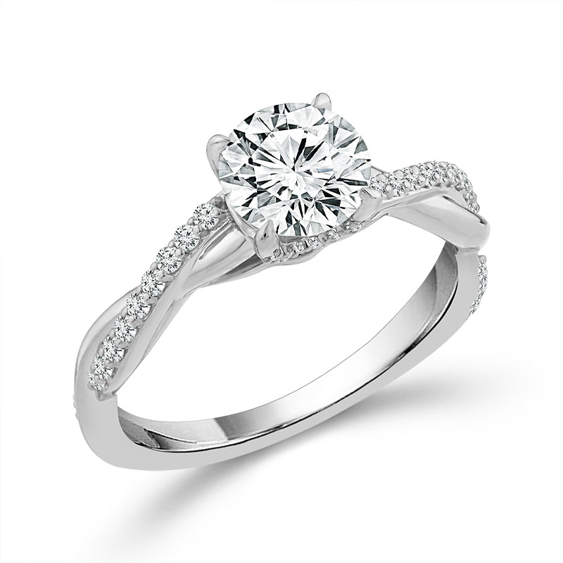 Diamond Engagement Ring 0.17 ct tw Center Round 14k Yellow Gold