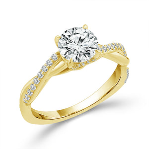 Diamond Engagement Ring 0.17 ct tw Center Round 14k Yellow Gold
