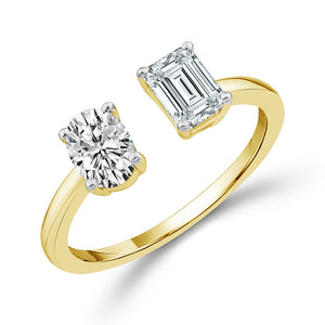 Diamond Engagement Ring 1.40 ct tw 14k White Gold