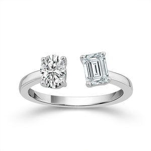 Diamond Engagement Ring 1.40 ct tw 14k White Gold