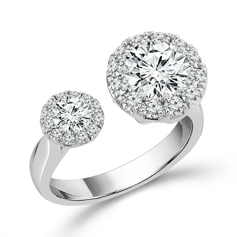 Diamond Engagement Ring 0.90 ct tw 14k White Gold