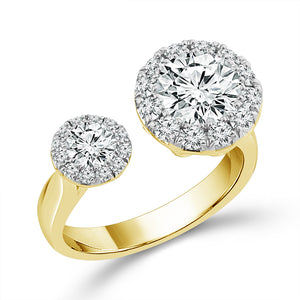 Diamond Engagement Ring 0.90 ct tw 14k White Gold