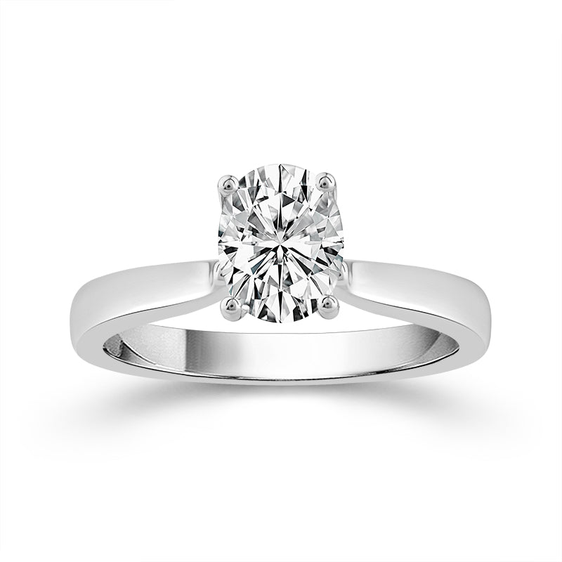 Diamond Solitaire Ring 1.5 ct tw 14k White Gold