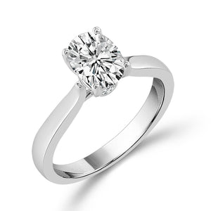 Diamond Solitaire Ring 2 ct tw 14k White Gold