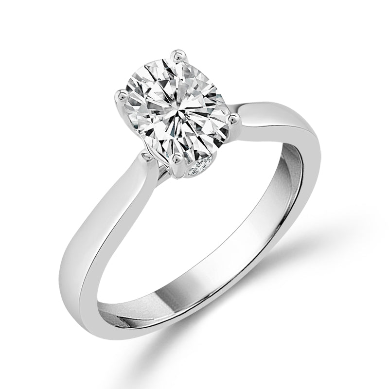 Diamond Solitaire Ring 1.5 ct tw 14k White Gold
