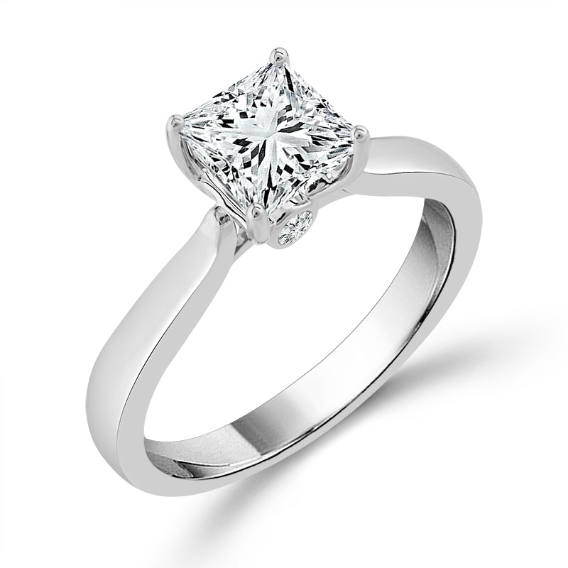 Diamond Solitaire Ring 1.5 ct tw 14k White Gold