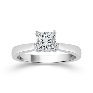 Diamond Solitaire Ring 1.5 ct tw 14k White Gold