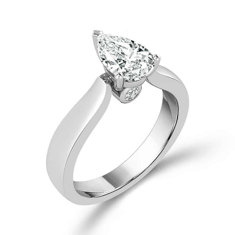 Diamond Solitaire Ring 1 ct tw 14k White Gold