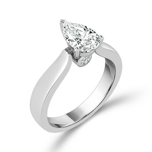 Diamond Solitaire Ring 1.5 ct tw 14k White Gold