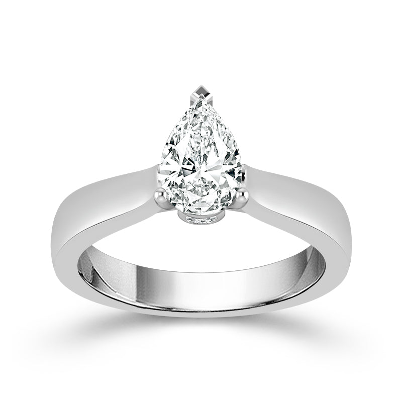 Diamond Solitaire Ring 1.5 ct tw 14k White Gold