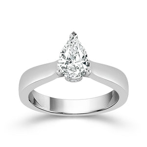 Diamond Solitaire Ring 1.5 ct tw 14k White Gold