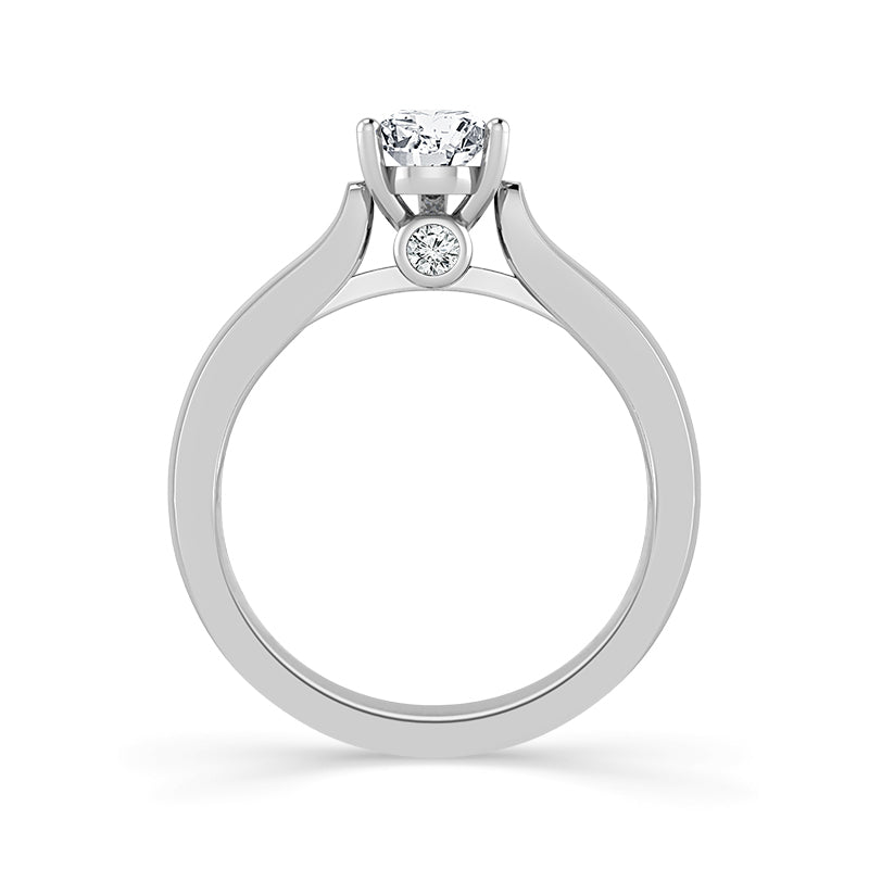 Diamond Solitaire Ring 2 ct tw 14k White Gold