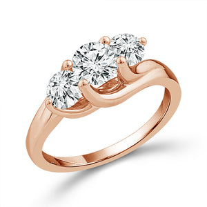Diamond 3-Stone Ring 1.50 ct tw 14k Yellow Gold