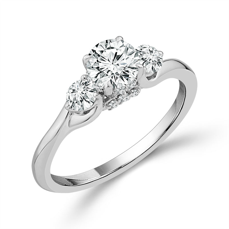 Diamond 3-Stone Ring 1 ct tw 14k Yellow Gold