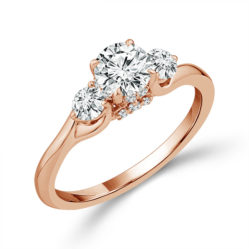 Diamond 3-Stone Ring 1 ct tw 14k Yellow Gold