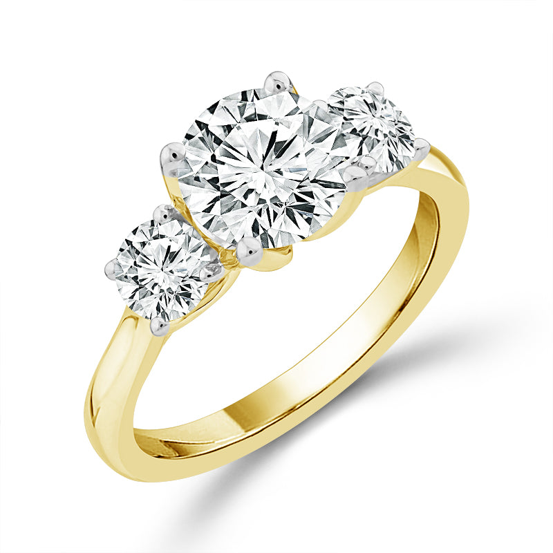 Diamond 3-Stone Ring 2.25 ct tw 14k White Gold