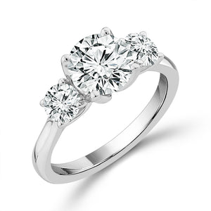 Diamond 3-Stone Ring 2.25 ct tw 14k White Gold