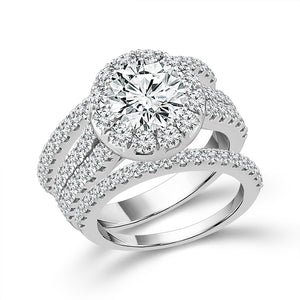 Diamond Bridal Set 4 ct tw 14k White Gold