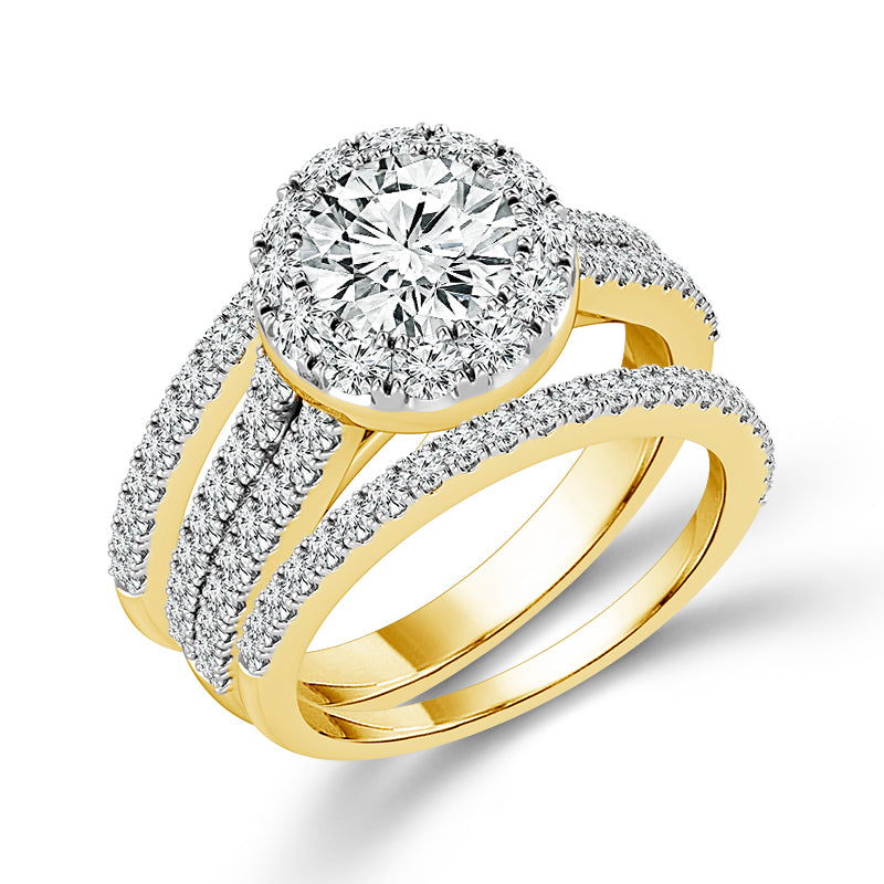 Diamond Bridal Set 2 ct tw 14k White Gold