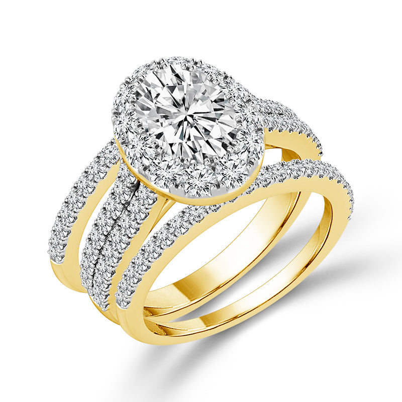 Diamond Bridal Set 2 ct tw 14k White Gold