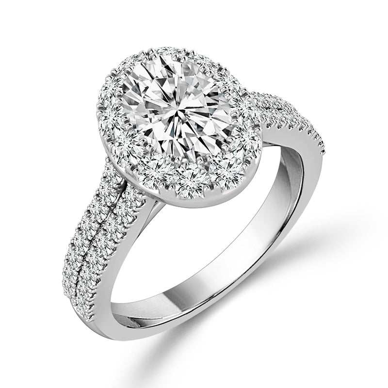 Diamond Bridal Set 2 ct tw 14k White Gold