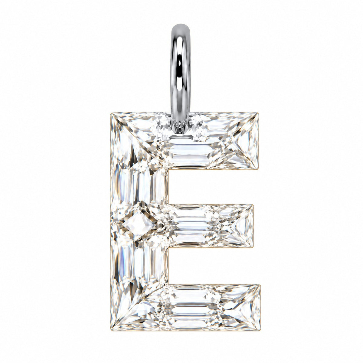 14K Gold Diamond Initial Pendant