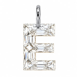 14K Gold Diamond Initial Pendant