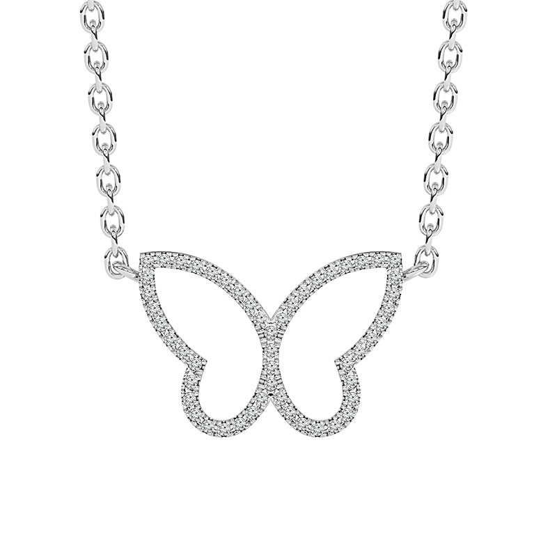 Diamond Fashion Pendant 0.075 ct tw Round 10k White Gold