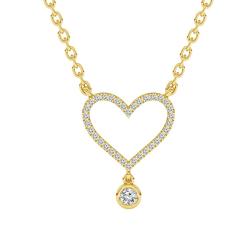 Diamond Fashion Pendant 0.10 ct tw Round 10k Rose Gold