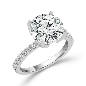 Diamond Bridal Set 0.50 ct tw Center Round Platinum