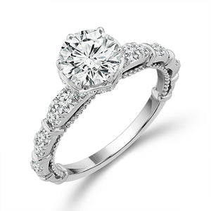 Diamond Engagement Ring 0.63 ct tw Center Round 14k White Gold