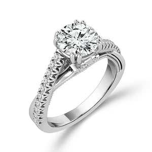 Diamond Engagement Ring 0.33 ct tw Center Round 14k White Gold
