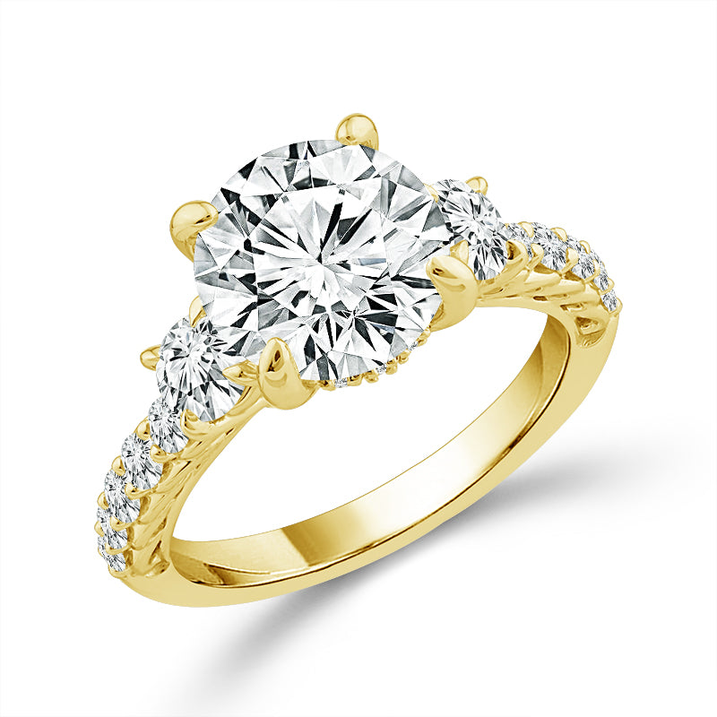 Diamond Engagement Ring 1 ct tw Center Round 14k White Gold