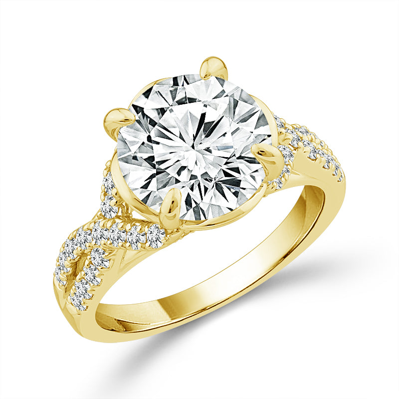 Diamond Engagement Ring 0.50 ct tw Center Round 14k White Gold
